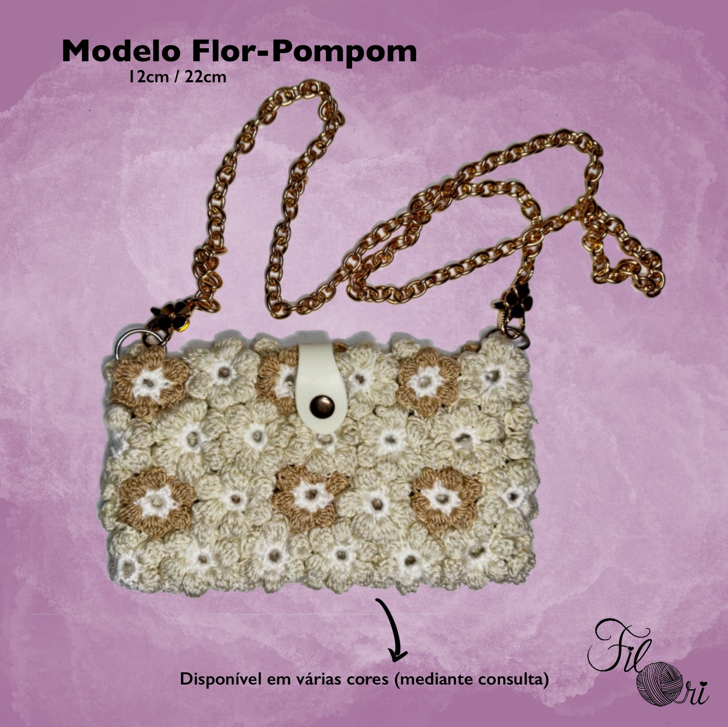 Bolsa Flor-Pompom