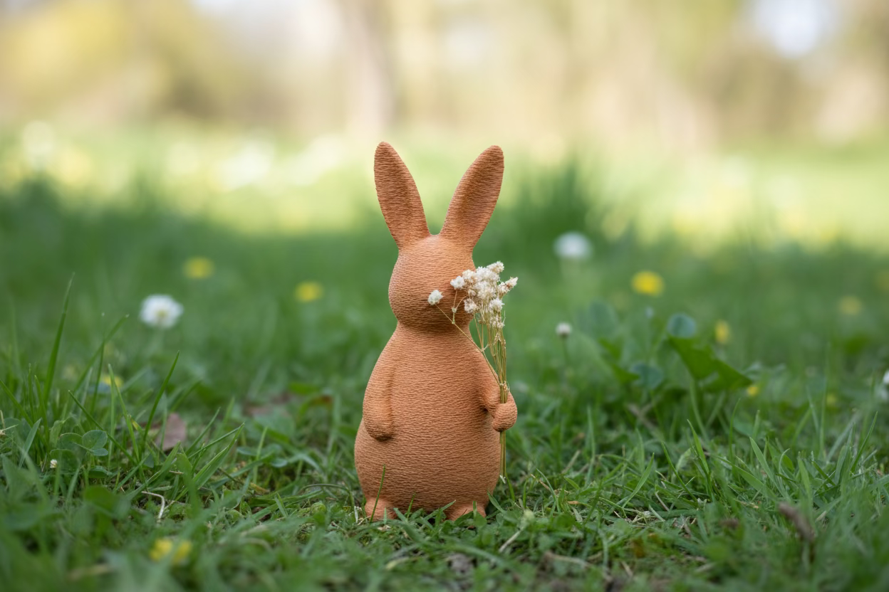 Coelhinhos com Flores Secas