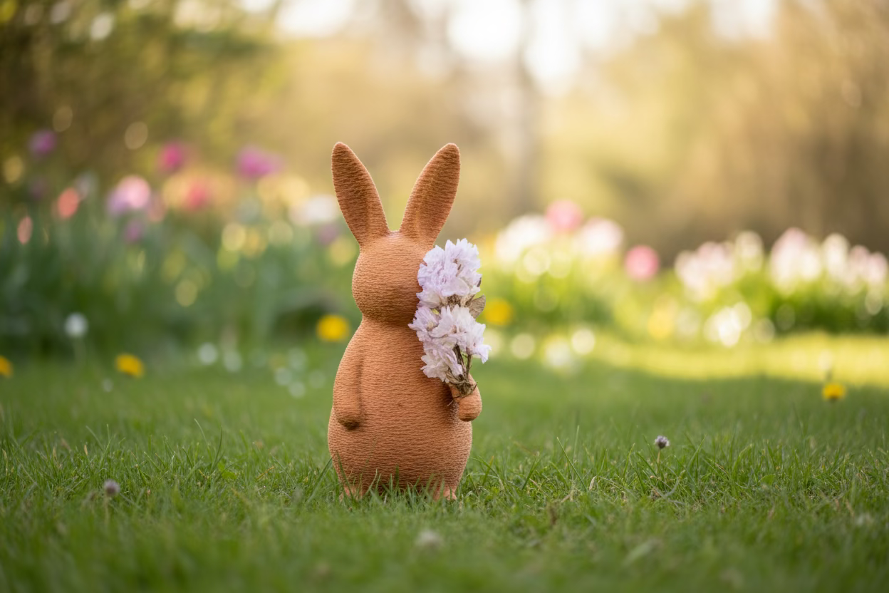 Coelhinhos com Flores Secas