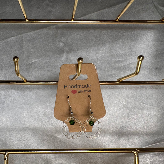 Brincos cordão verde