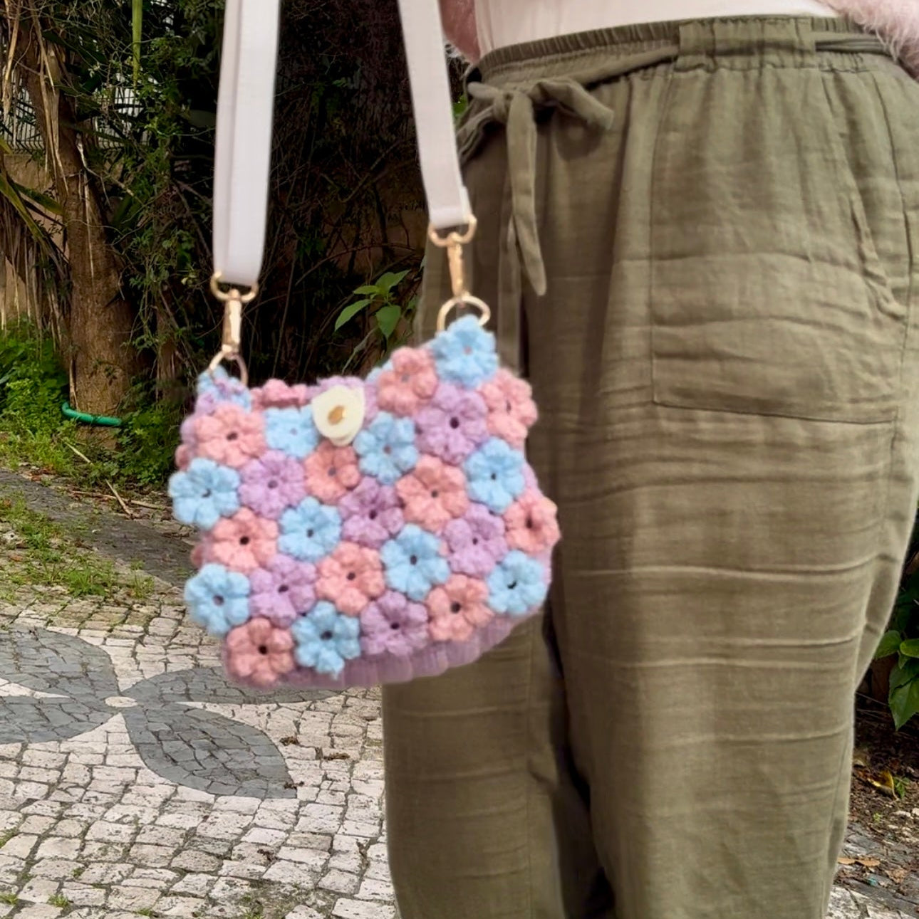 Bolsa Flor-Pompom (Large)