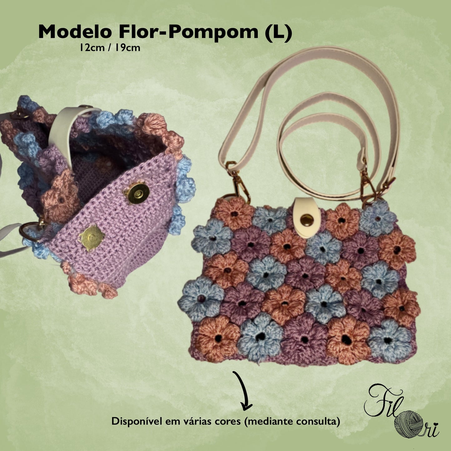 Bolsa Flor-Pompom (Large)